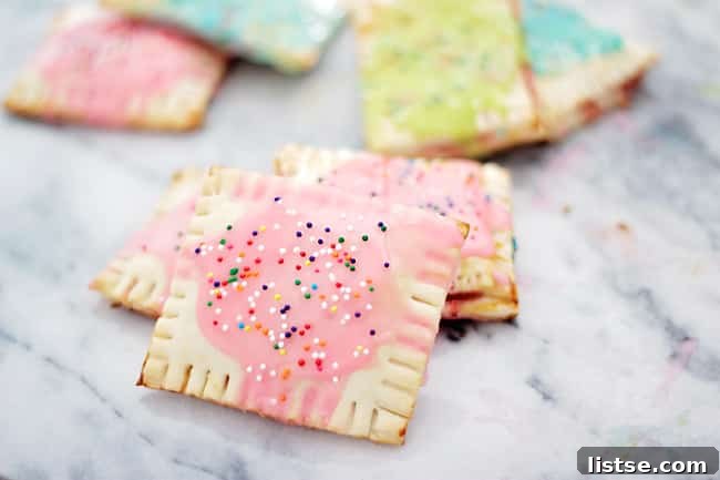 Platter of delicious homemade strawberry pop tarts