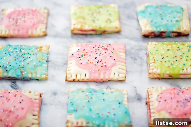 Another view of homemade pop tarts ready to eat