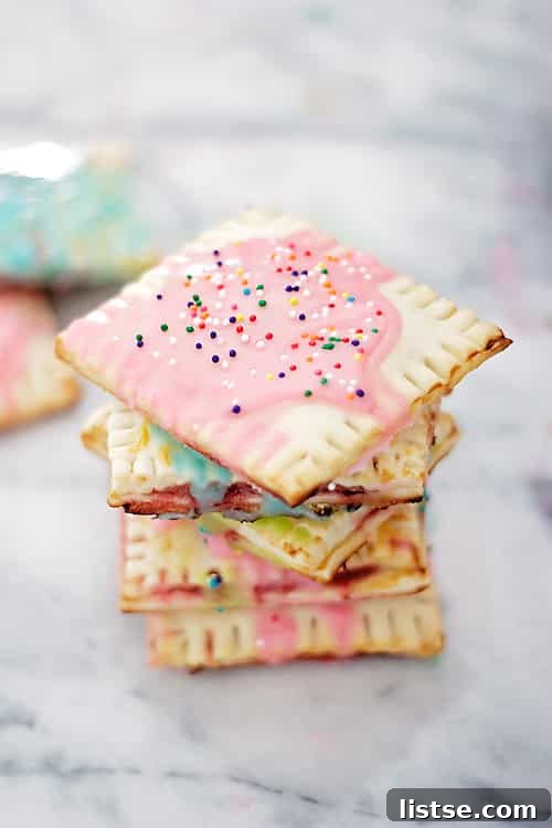 Preparing the filling for homemade pop tarts with fresh strawberries