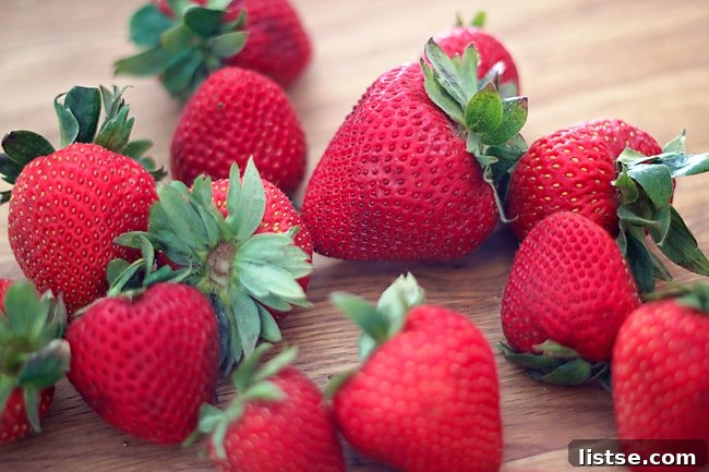 Fresh strawberries ready for pop tart filling
