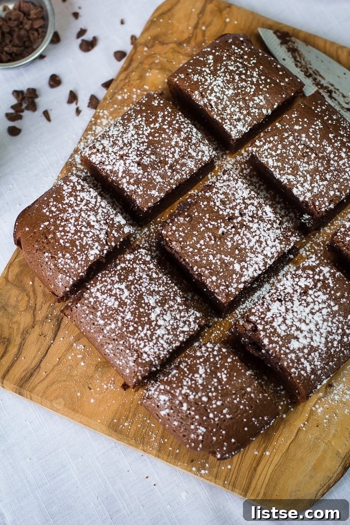 Close-up of freshly baked Beer Brownies Rich, Fudgy Beer Brownies with a Hint of Craft Ale Flavor