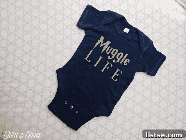 Pecan-Crusted Salmon Perfection 4 Adorable 'Muggle Life' baby onesie from Tulle and Grace Etsy shop.