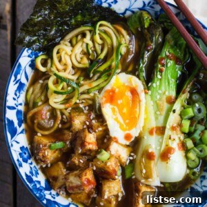 Zucchini Noodle Ramen Soup recipe thumbnail