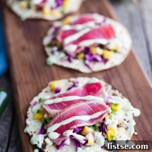 Ahi Tuna Tacos with Chunky Pineapple Salsa