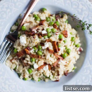 Spring Pea & Goat Cheese Risotto