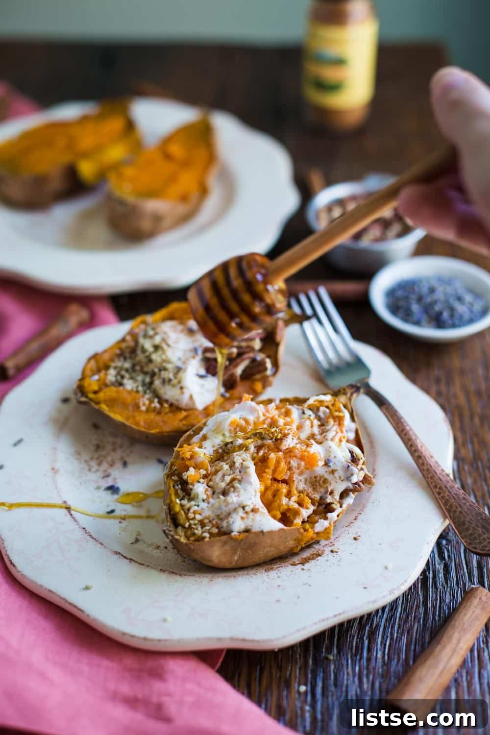 Sunrise Sweet Potato Bake 2 Breakfast Baked Sweet Potato recipe- why don't more people eat sweet potatoes for breakfast!!? | BBritnell.com