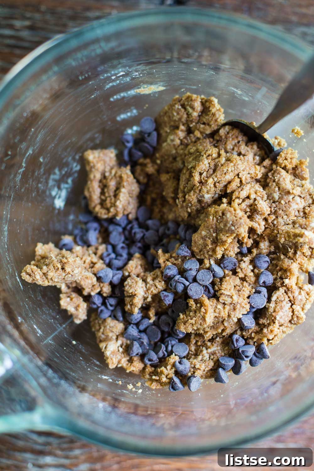 Ingredients for Vegan Almond Butter Chocolate Chip Cookie Bars