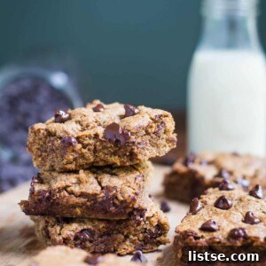Almond Butter Chocolate Chip Cookie Bars