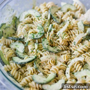 Refreshing Cucumber Pasta Salad 2 Cucumber Vegan Pasta Salad