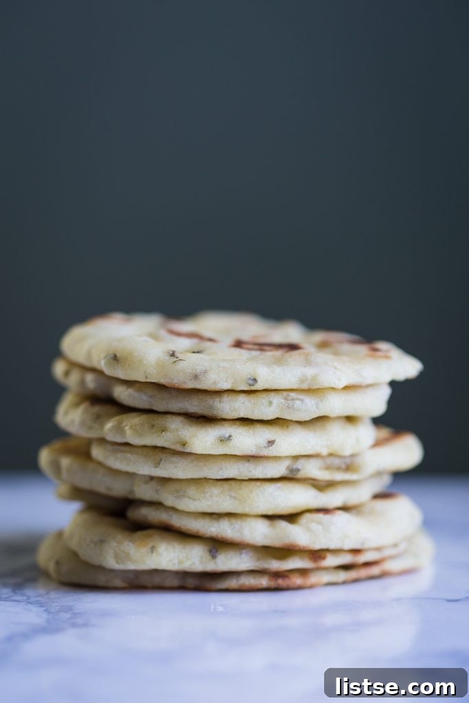 Aromatic Garlic Naan Bites 2 Vegan Mini Garlic Flatbread with herbs