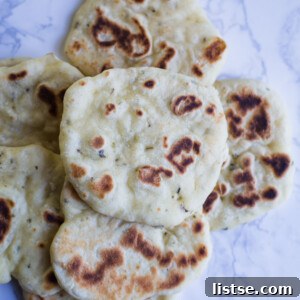 flatbread on a marble board