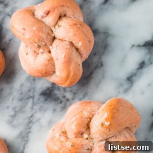 Beet & Garlic Dinner Rolls