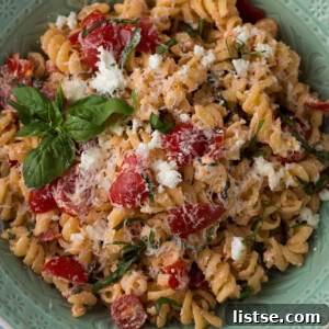 Pasta with Goat Cheese, Tomatoes, and Crispy Garlic