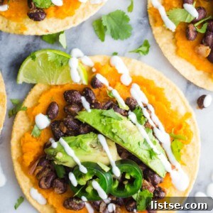 Vibrant Sweet Potato and Black Bean Tostadas 6 Sweet Potato & Black Bean Tostadas
