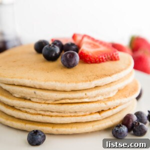 Stacked Vegan Pancakes