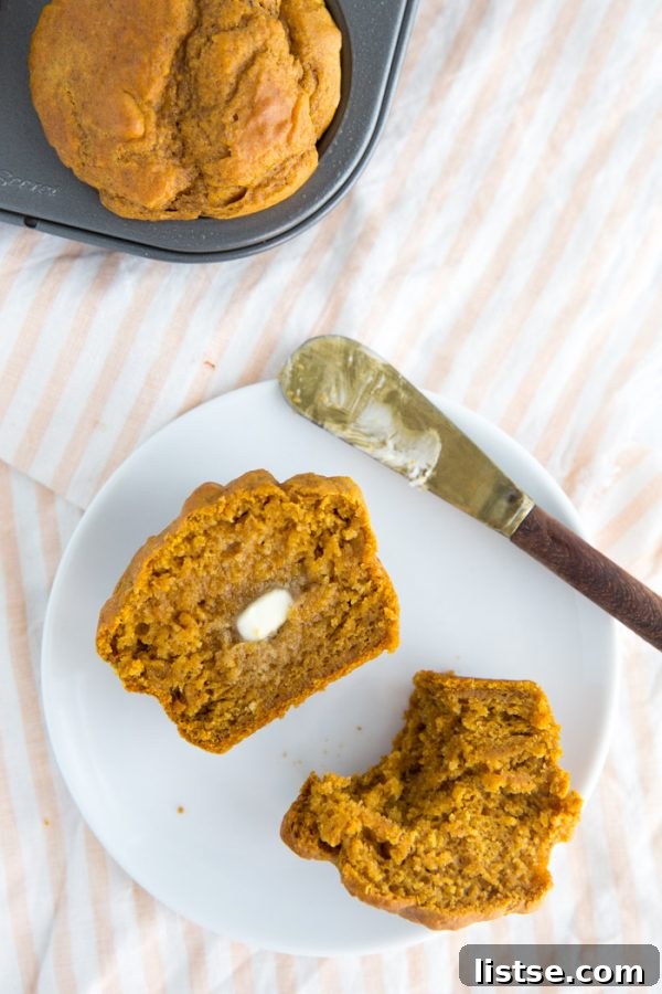 A selection of delicious vegan pumpkin muffins, showcasing their soft interior