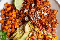 Spicy Elote Tofu Fiesta Bowls