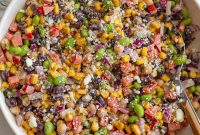 Loaded Mexican Street Corn Bean Salad