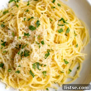 garlic butter noodles with roasted vegetables