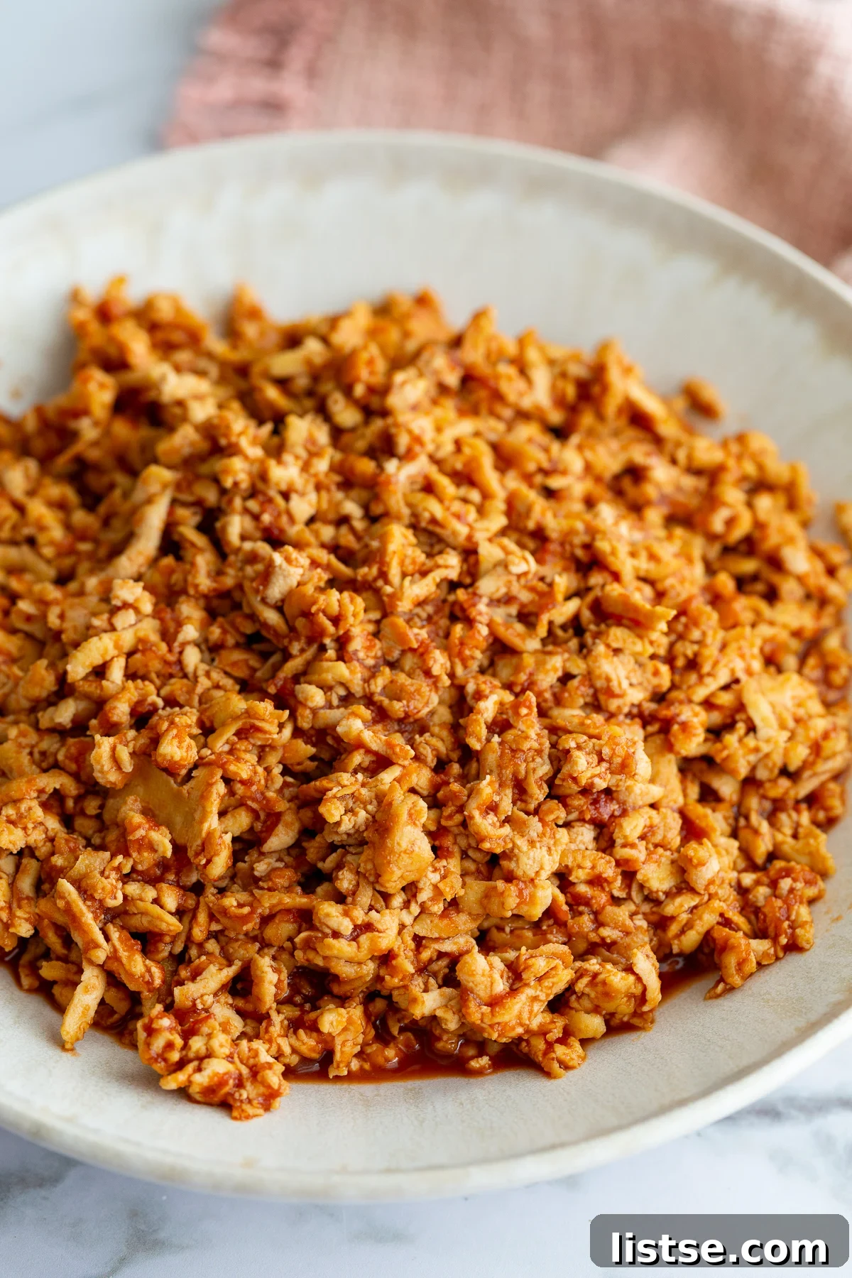 Tofu Ground Beef Recipe: Plant-Based Crumble for Any Dish 2 tofu ground "beef" in a large bowl