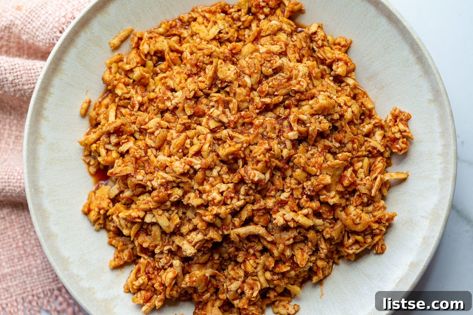 Tofu Ground Beef Recipe: Plant-Based Crumble for Any Dish 12 ground tofu beef on a plate