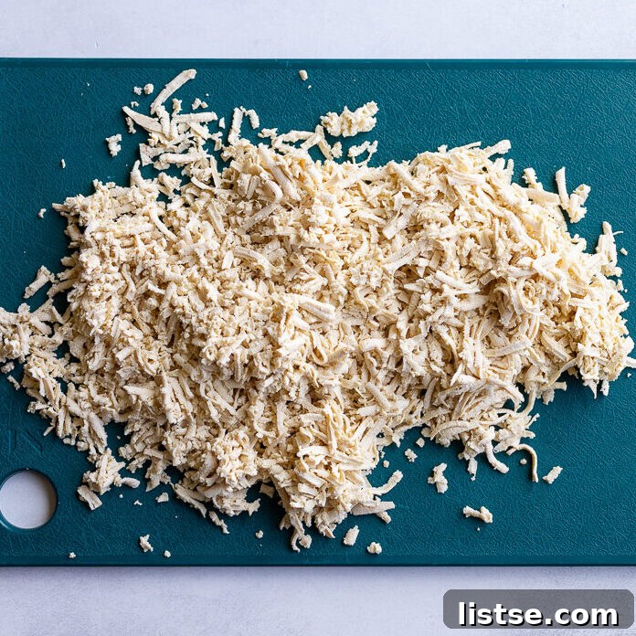 Tofu Ground Beef Recipe: Plant-Based Crumble for Any Dish 6 shredded tofu on a cutting board