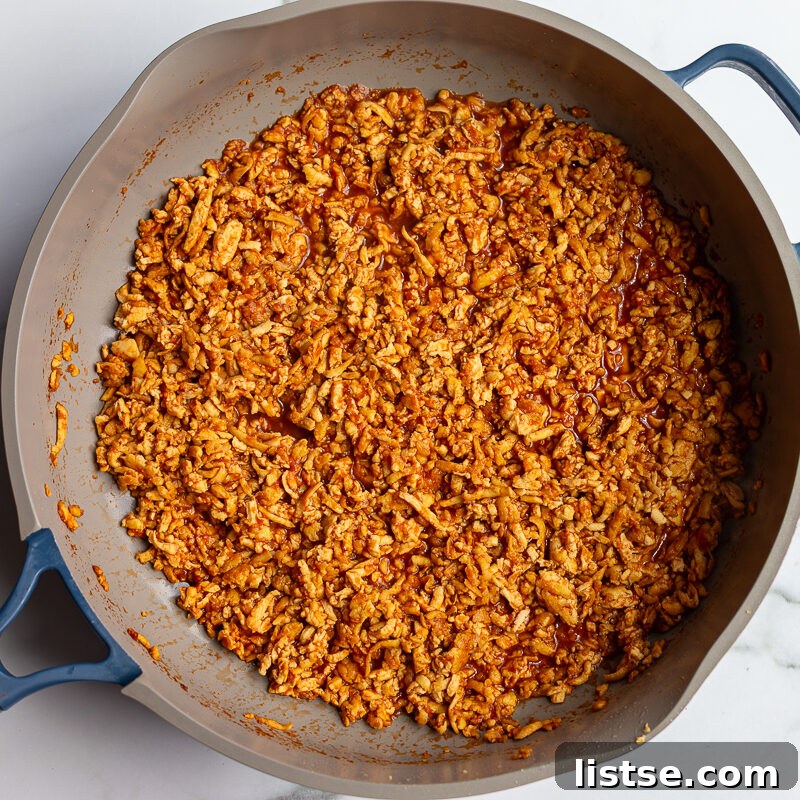 Tofu Ground Beef Recipe: Plant-Based Crumble for Any Dish 9 tofu taco meat in a skillet